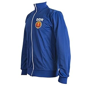 Deutsche Demokratische Republik East Germany DDR 1970’s Retro Football Jacket Tracksuit Zipped Jumper Man Top