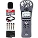 Zoom H1n Portable Digital Recorder + Mic Windscreen +3.5 mm TRS to Dual 1/4 TS Cable + 32GB microSDHC Card + AAA Batteries