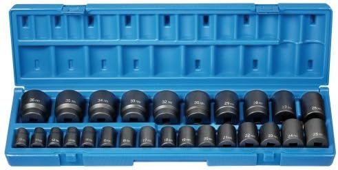 Grey Pneumatic (1726M) 1/2 Drive 26-Piece 12-Point Standard Length Metric Socket Set by Grey Pneumatic