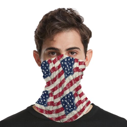 EMTSUHK American Flag Neck Gaiter