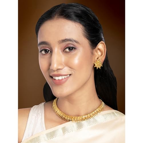 Image of Peora Gold Plated Bridal Jewellery Set with Kamarband Gift for Women Indian Traditional Ethnic Wedding