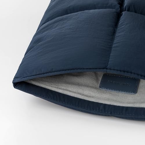 Image of Comfyable Puffy Laptop Sleeve 13 Inch 14 Inch, Quilted Puffer Laptop Carrying Pillow Case Compatible for MacBook Air M4 2025 A3240 M3 2024 M2 M1, MacBook Pro M4 Pro /Max, 13 in 14 in Cover, Dark Blue