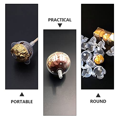 Stobok Cake Decorating 100 Pcs Clear Chocolates Box Holder Candy Bouquet Wrapper Cups Chocolate Flower Stem Fixed Base Candy Truffle Cup Holder For Birthday Wedding Party Flower Decor #TOP4