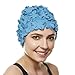 BEEMO Floral Petal Ladies Bathing Swim Cap - Royal Blue