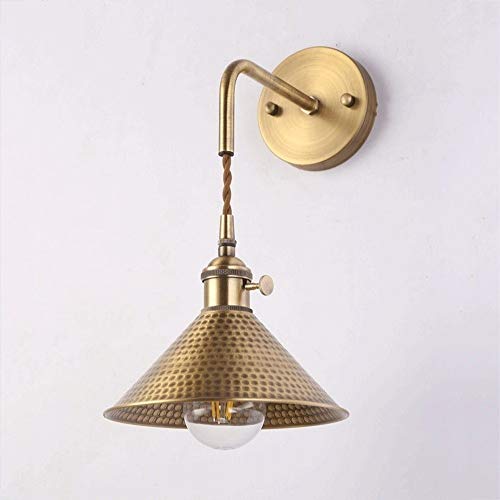 Lustre de chevet en cuivre pur pour décoration murale