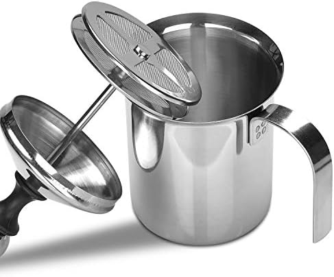 Covvy 400ml Stainless Steel Milk Frother DIY Fancy Coffee Cream Coffee Foamer Milk Creamer Kitchen Tool