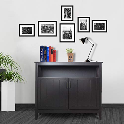 Rasoo Buffet Cabinet With Storage Kitchen Dining Room Sideboard Buffet Storage Cabinet Buffet Server Cupboard Cabinet Console Table With 2 Doors And Adjustable Shelf #TOP1