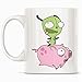 Invader Zim Pig Year Tasse drôle, tasse à café blanche
