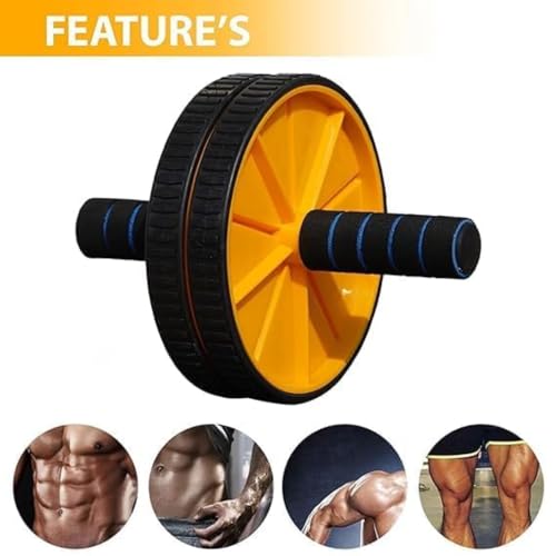 Image of SUREFIT Ab Roller Wheel for Home Workout | Core & Abs Exerciser for Men & Women | Dual Grip, Anti-Slip Fitness Equipment