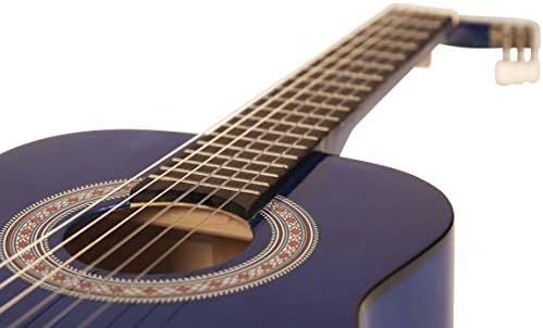 Stretton Payne 1/2 Sized Kids Age 5 to 8 Acoustic Guitar Package  Everything a Beginner Needs to Learn to Play - 34' inch Classical Nylon String Childs Guitar Pack - Blue