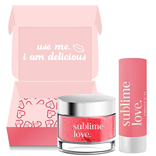 Olivia Lip Care Set By Sublime Love To Repair Dry & Chapped Lips-Exfoliator Scrub For Lips With Natural Ingredients. Exfoliate, Polish And Hydrate- Lip Scrub15Ml & Lip Balm 8G #TOP14