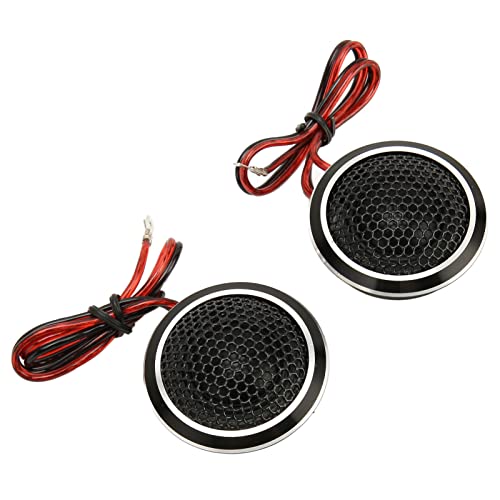 FOLOSAFENAR Tweeters Audio de Voiture, Installation Facile en Alliage d'aluminium 80Hz à 22KHz Design Compact 1 Paire de tweeters de Voiture 150W pour système à 2 Voies Cover