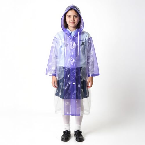 Amazon Brand – Symactive Kids PVC Hooded Raincoat with Adjustable...