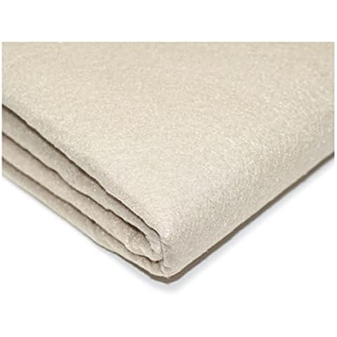 Acrylic Craft Felt Fabric, 150cm Width, 30 Colour Options, Arts & Crafts Free Delivery (2X A4 Felt, Natural) Cover