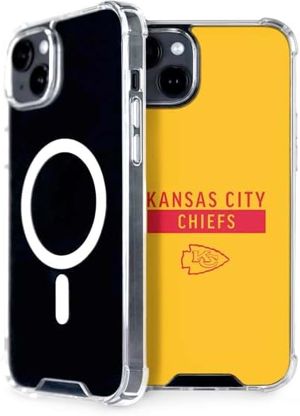 Skinit Phone Case Compatible with MagSafe iPhone 15 Plus - Officially Licensed NFL Kansas City Chiefs Yellow Performance Series Design