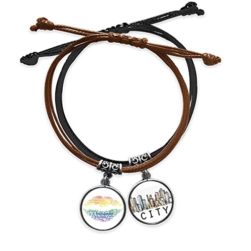 Bracelet arc-en-ciel en cuir Sidi motif lèvres, le cadeau idéal