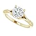 10K/14K/18K Solid Yellow Gold Handmade Engagement Ring, 1CT-9CT Round Cut VVS1 Moissanite Solitaire Ring, Diamond Wedding Ring Set for Women/Her, Anniversary/Propose Ring (Main Stone : 1.00 Carat)