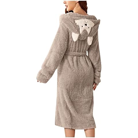 Soft Cat Ear Hooded Fleece Dressing Gown Cover