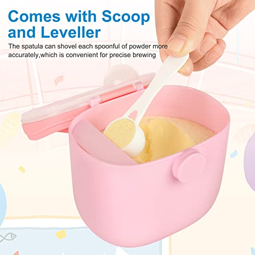 Accmor Baby Formula Dispenser, Portable Formula Container For Travel, Milk Powder Formula Dispenser With Carry Handle Scoop, Formula Dispensers Hold 8.8Oz/250G Formula, Pink Blue #TOP4