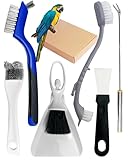Upgrade 6PCS Cage Cleaner Set,2-in-1 Stainless Steel Pet...