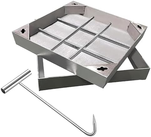 Invisible Septic Tank Covers with Frame - Customizable Manhole Covers for Driveways, Docks & Highways - Durable, Secure & Includes Manhole Hooks for Easy Access