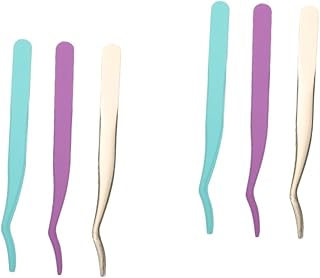 Beavorty 6 Peças Modelador De Cílios M Pinças De Cílios Pinças De Extensão De Cílios Pinças De Cílios Pinças De Cílios Para Extensões De Cílios Cozinhar Extensões De Cílios Curvas Pinças