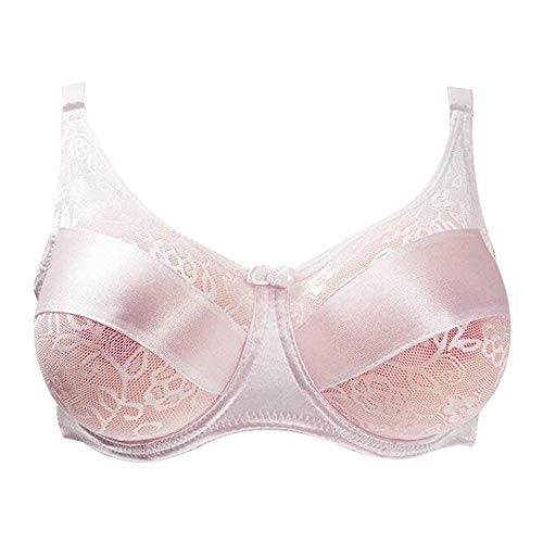 ONEFENG Bra Plus Set de Pechos de Silicona Pechos Artificiales Falsos Prótesis Falsa Copa Completa Patrón de Encaje Sujetadores Correas Ajustables Crossdresser
