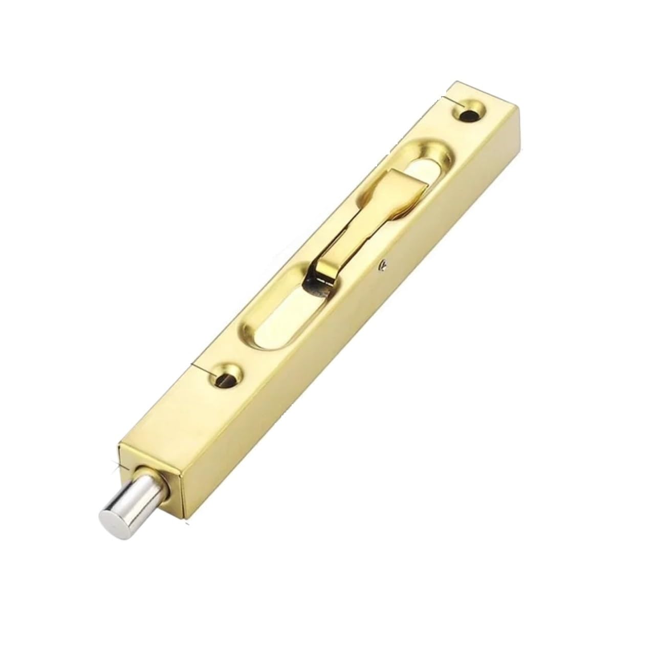 Ayztantine Gold-6Inch Door Flush Bolt Latch Lock Concealed Door Stainless Steel Flush Bolt Concealed Door Latch Hidden Anti Theft Insert Lock For Double Wooden Doors Security Hardware For Bedroom, Bathroom(Gold-6Inch)