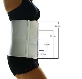 Alpha Medical Stoma Support Ostomy Hernia Belt for Colostomy Bag Abdominal Binder with Stoma Opening. L0625 (Small Length ; 6 High)