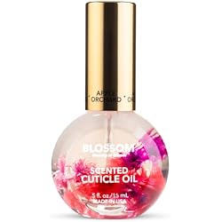 Blossom Cuticle Oil for Nails, Infused with Real Flowers, Apple, 0.5 fl. oz | Hydrating, Moisturizing, Scented Nail Oil Cuticle Care, Made in USA, Jojoba Vitamin, for Skin Flower Liquid, Stuff, Kit