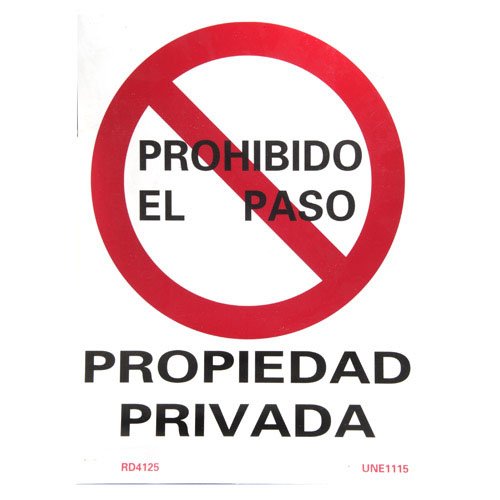 Wolfpack Linea Profesional 15051285 Cartel Propiedad Privada 41X30