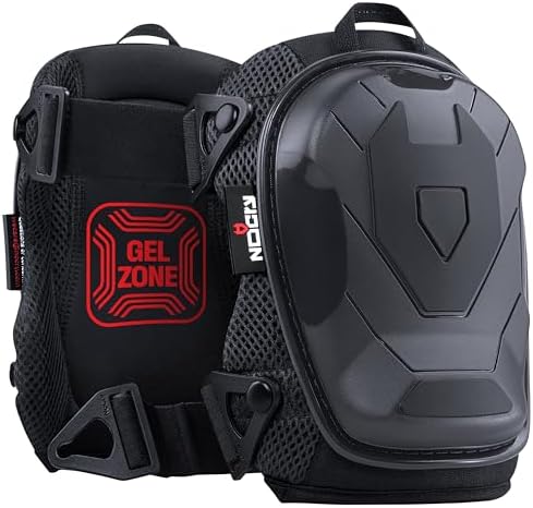 NoCry Professional Construction Knee Pads for Men and Women with Non-Slip Heavy Duty Cap and Ankle Support — Thick Foam and Gel Cushioning — Reinforced, Adjustable Straps and Military Grade Rivets