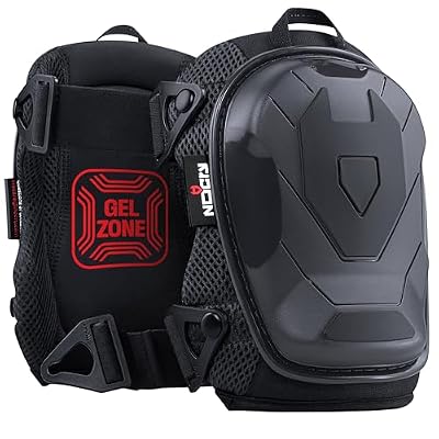 NoCry Professional Construction Knee Pads for Men and Women with Non-Slip Heavy Duty Cap and Ankle Support — Thick Foam and Gel Cushioning — Reinforced, Adjustable Straps and Military Grade Rivets
