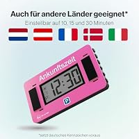 Parkwächter V2 Elektronische Parkscheibe mit Zulassung nach StVO – Digitale Parkscheibe Auto – Parkscheibe Elektrisch mit Zulassung – Automatische Parkuhr mit wechselbarer Taktung – Pink – Ansicht 3