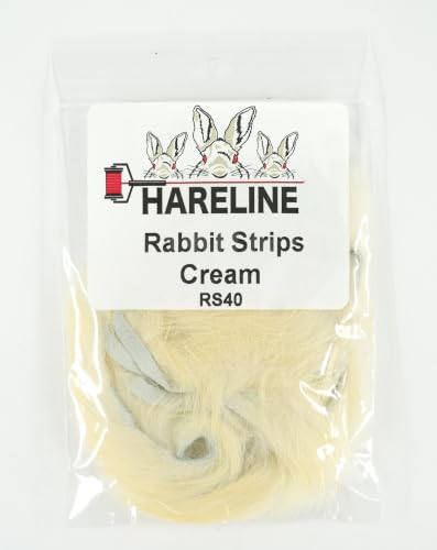 Hareline Fly Tying Rabbit Strips - Cream