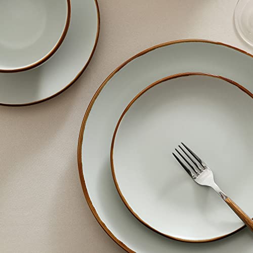 Stone Lain Brasa 32-Piece Dinnerware Set Stoneware, Light Green #TOP3