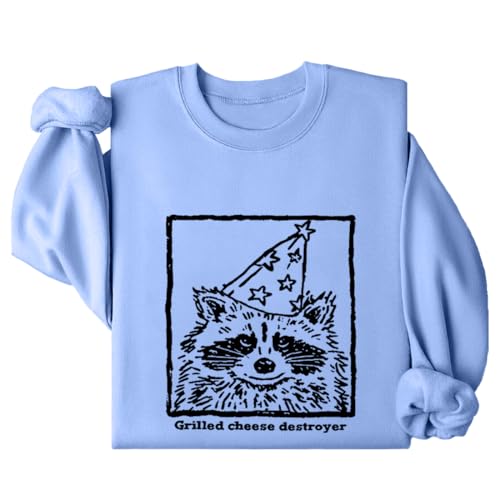 Grilled Cheese Destroyer Sweatshirt Cheese Destroyer Shirt Raccoon Tops