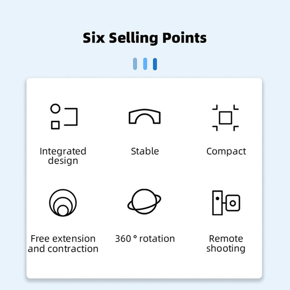 Extension Pole Tripod Extended Selfie Stick Accessories Fit for DJI OSMO POCKET3