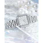 CIVO Armbanduhr Damen Edelstahl Eckig Analog Damenuhr Wasserdicht, Mode Geschenke für Frauen – Bild 3