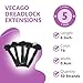 Vecago 6 inch 50 Strands Loc Extensions Human Hair, 0.4cm Width 100% Human Hair Dreadlock Extensions for Men/Women, Can be Dyed Soft Dreads Extensions,1b