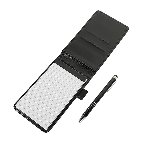 Veemoon 1 Juego Bloc De Notas Diminuto Cuaderno Pequeño Mini Blocs De Notas a Granel Diario Cuaderno Para El Trabajo Minicuadernos Computadora Portátil Cuaderno De Bolsillo Papel Black