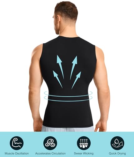 Eleady 2 Packs Compression Shirt Men Workout Shirts Athletic Base Layer Sleeveless Tank Top Slimming Undershirt2