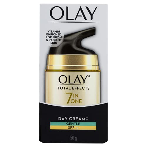 Image of Olay Total Effects Anti Ageing Skin Cream (Moisturizer)| Fights 7 Signs of Ageing | With Niacinamide and Green Tea Extracts | Normal, Oily, Dry, Combination Skin | 50g (Gentle SPF 15)