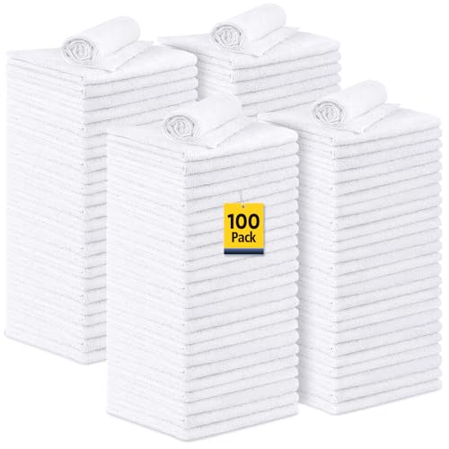 UNIMADE Shop Towels, 100 Pack Commercial Grade Work Rags Microfiber Towels for Cars Cleaning Rags Bulk Detailing Cloth for Automotive Bar Mechanic Restaurant Garage Housekeeping, 11.5