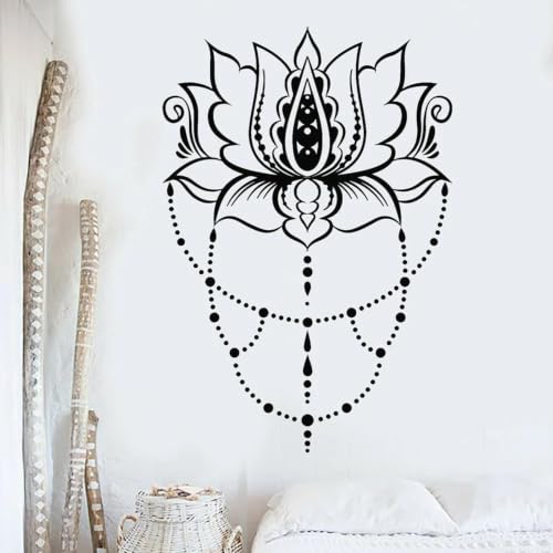 Símbolo hindú en vinilo decorativo con silueta abstracta de flor 2