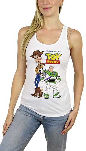 Débardeur Toy Story Disney pour femme blanc XL en coton confortable