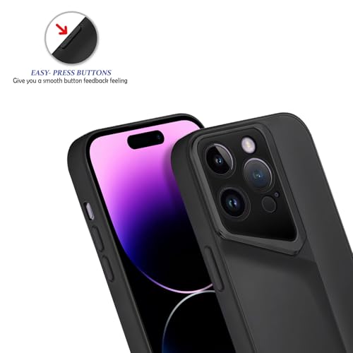 Image of Amazon Brand - Solimo Ultra-Thin Blade Runner Series Matte Finished Camera Protection Soft Back Cover for Apple iPhone 14 Pro - Black
