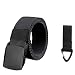 AOCOBOOK Military Nylon Belt for Men Tactical Belt for Women with Plastic Buckle No Metal