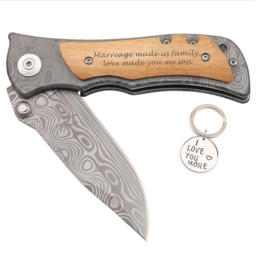 Corfara Son in Law Gifts, Marriage Made Us Family Love Made You My Son Pocket Knife,...