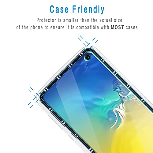 Hptech [2-Pack] Screen Protector For Samsung Galaxy S10E [With Camera Hole] Tempered Glass, Anti Scratch, Bubble Free, Case Friendly #TOP5